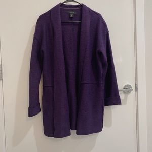 Tahari Deep Purple Cardigan